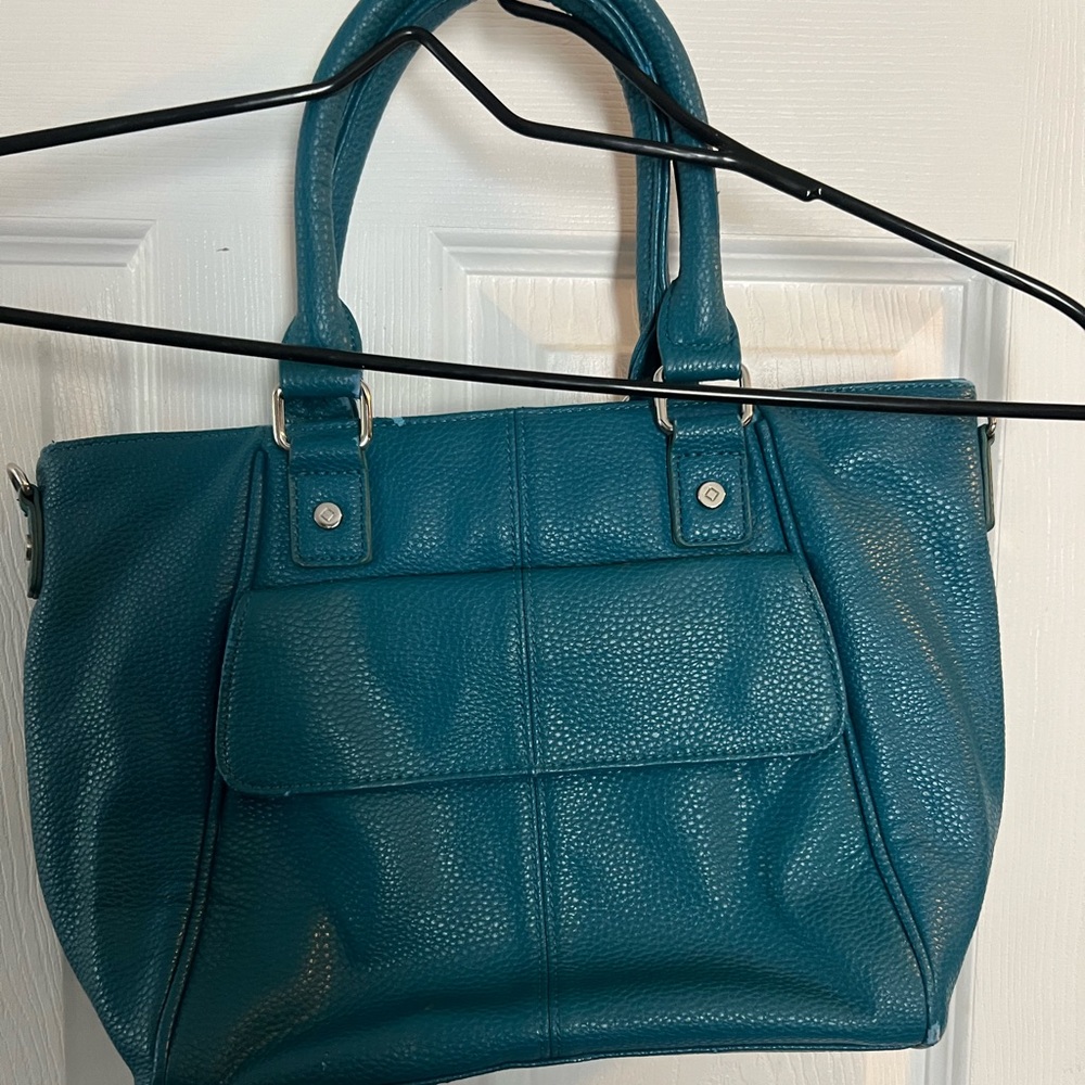Thirty-One Teal fo leather jewel purse - Picture 2 of 3